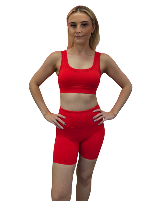 Spoilt Society Essential Bike Shorts Red