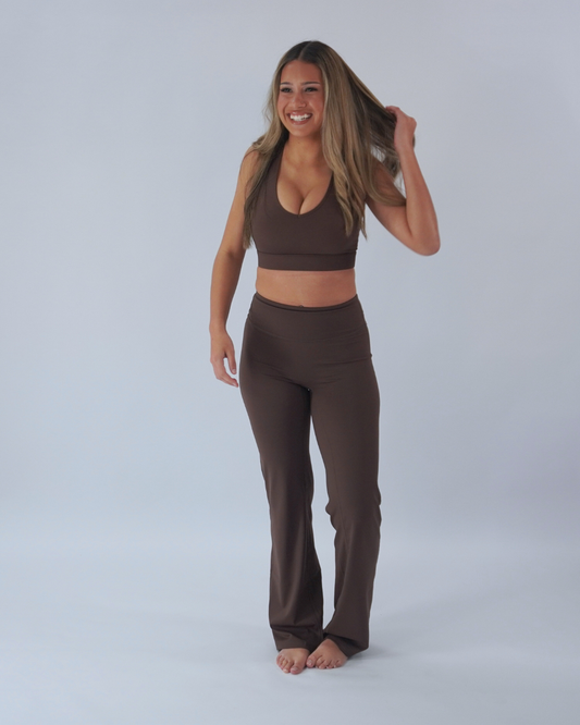 London Racer Back Bra - Chocolate