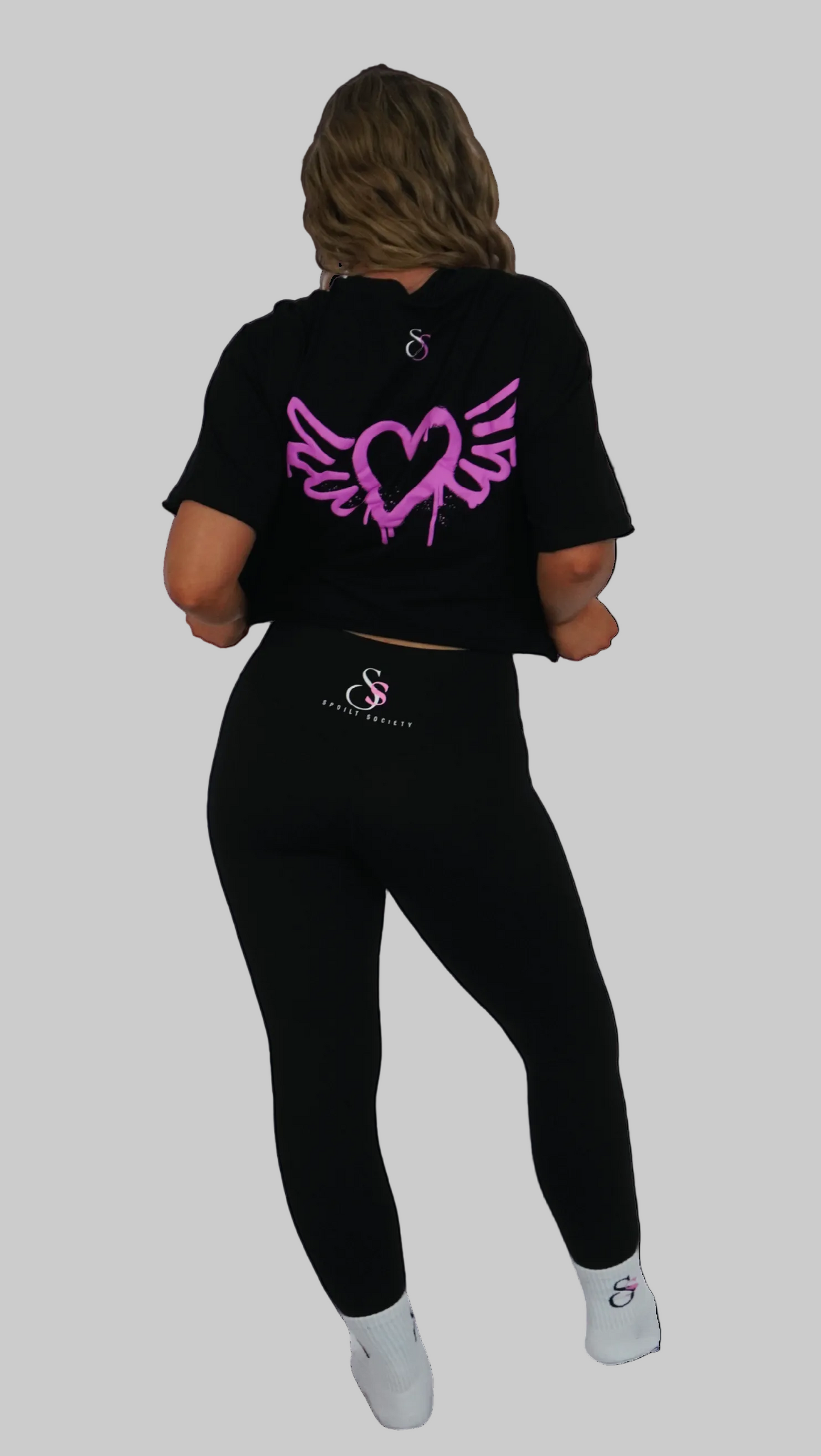 Crop Tee Black Unapologetically Her