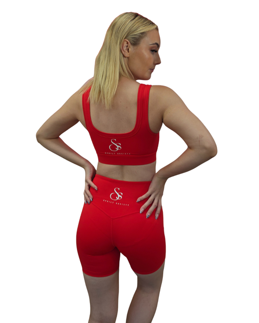 Spoilt Society Essential Bike Shorts Red