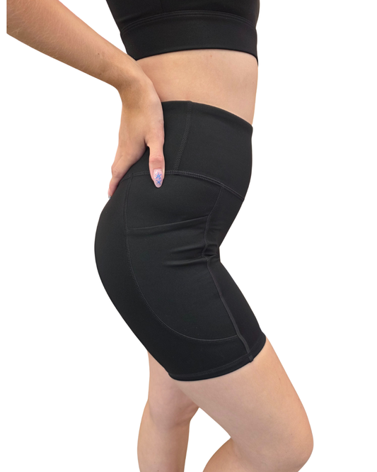 Spoilt Society Essential Bike Shorts Black with Pocket