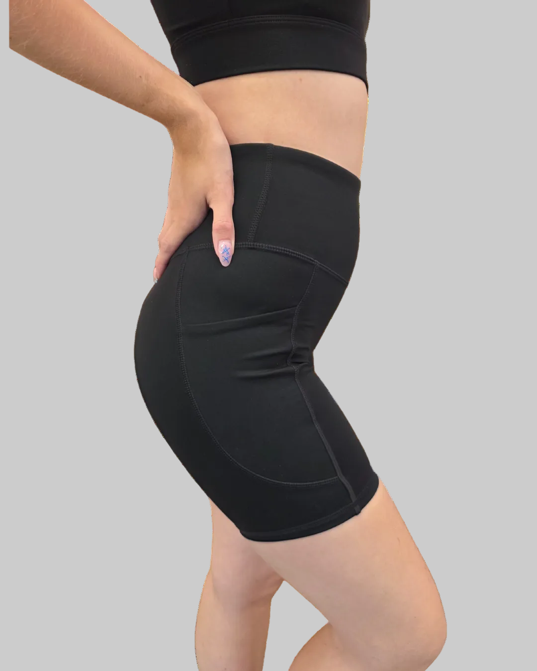 Essential Bike Shorts with Pocket - Black